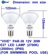 Vive Par38 12V 20W E27 Led Lamp (IP65)